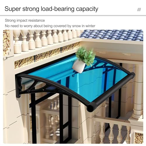 Auvent extérieur 60 x 100 cm résistant aux intempéries avec support en acier