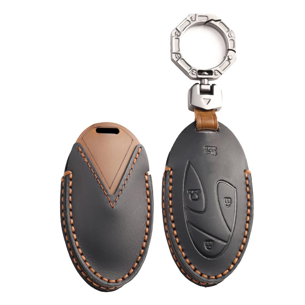 KUNIO Car Key Fob Cover Fit for Hyundai Ioniq 6 Grandeur KONA Key Protective Cover Keychain Key Holder Key Cover 7 Button