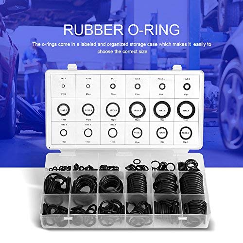 279pcs 18 Sizes Rubber O Ring Assortment Kit Black O Ring Seal Gaskets Hydraulic Plumbing Gaskets Amazon Com Industrial Scientific