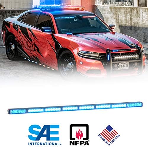 Feniex Fusion 800 LED Lightstick Single Color (Mixed Optics, Split Amber-White)