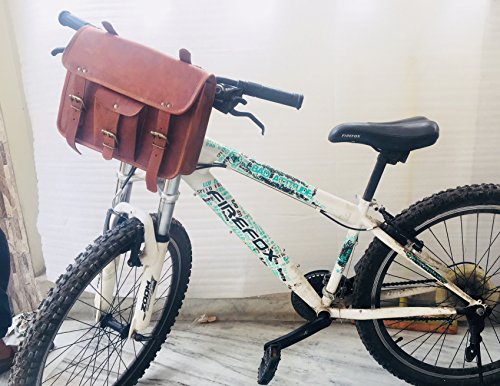 Genuine Goat Leather Messenger Satchel Motorcycle Tool Bag Brown Handlebar Sissy Bar Travel Bag Saddlebags Panniers #TOP2