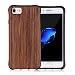 iPhone 7 Case, Walcase [Bamboo][Shockproof][Anti-scratch] Premium Natural Wood Grain Flexible Wooden TPU Hybid Bumper Case Back Cover for iPhone 7 Generation (2016), Brown