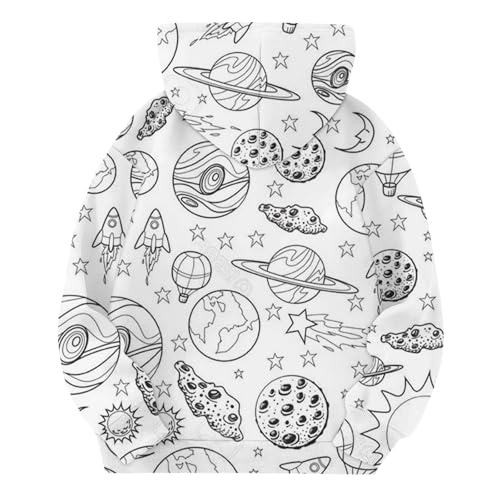 Hoodie Kids Cute Fleece Long Sleeve Sweatshirts For Girls Pocket Diy Hand Painted Hoodies Fall Outfits 2-14 Years3