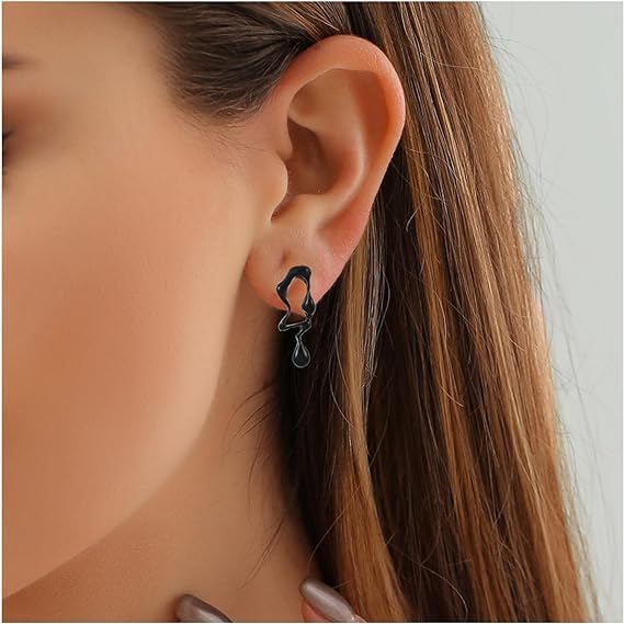 Pearl Flower Earrings Pink Black Orange Purple Yellow Flower Earrings Sets Pearl for Women Large Pearl Stud Earrings Preppy Earrings for Women Pearl Earrings - Image 3