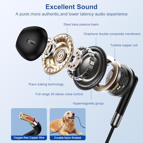 Wired Earbuds [Apple MFi Certified] Lightning Headphones iPhone Ear Buds - 4