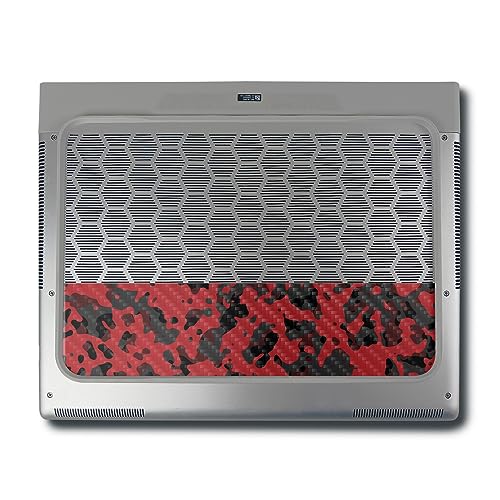 Image of MightySkins Carbon Fiber Skin Compatible with Alienware X16 R1 (2023) Full Wrap Kit - Red Modern Camo | Protective, Durable Textured Carbon Fiber Finish | Easy to Apply | Made in The USA