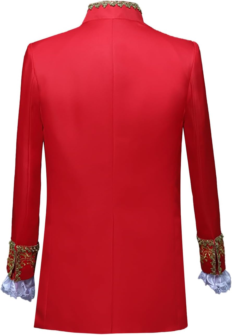 Men's Suits Slim Fit Renaissance 2 Piece Vintage Gothic Tailcoat Steampunk Jacket Pants Set Party Tuxedo Suits