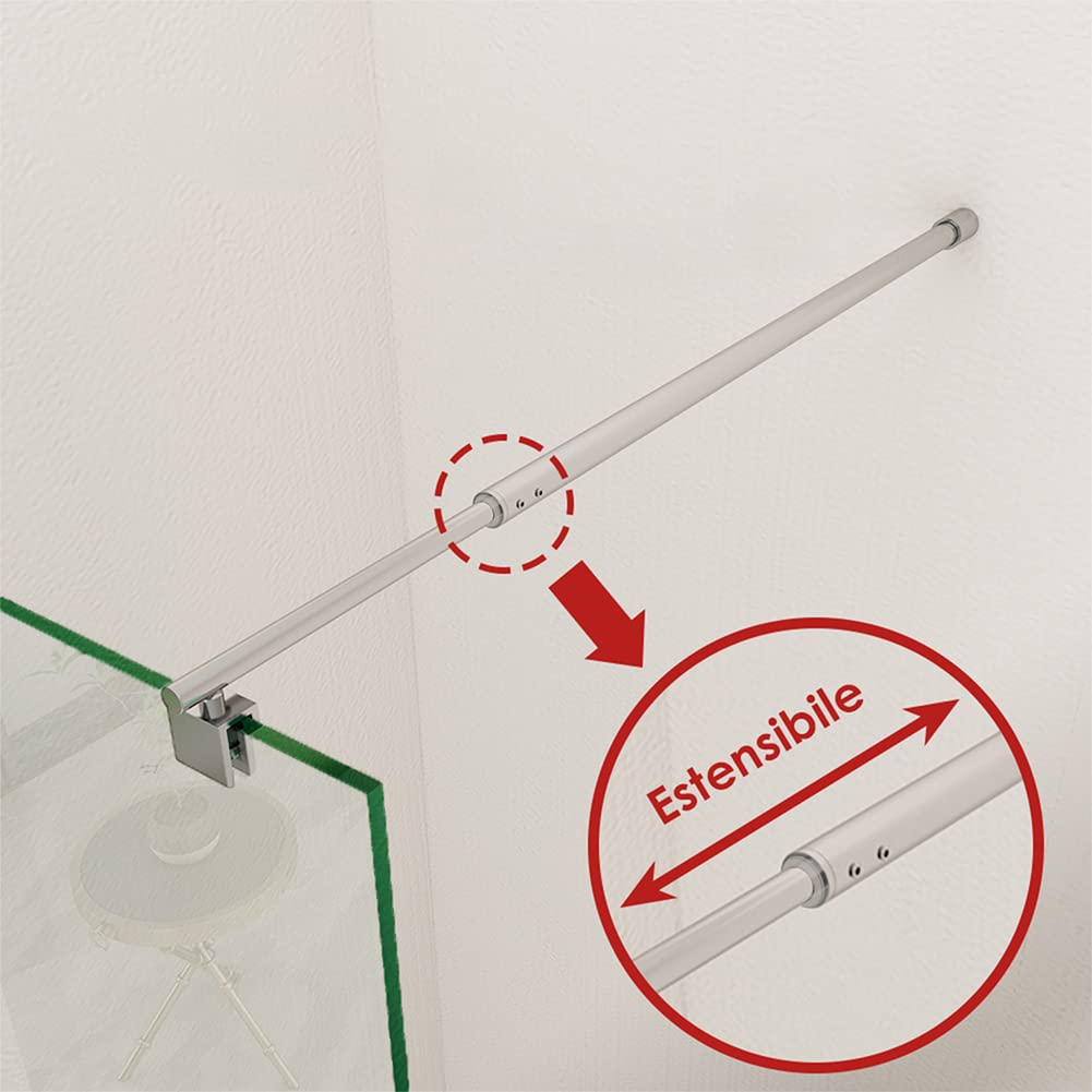 Estabilizador Techo Para Mampara Ducha | Extensible 35-60 Cm | Acero Inoxidable | Para Cristal 6-10 Mm