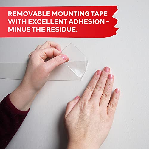Xfasten Double Sided Acrylic Mounting Tape Removable, Clear, 1-Inch X 450-Inch, Weatherproof Adhesive For Brick, Walls- Indoor And Outdoor Applications #TOP7