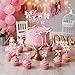 LLMSIX 19pcs Pink Bow Cake Topper with Happy Birthday Sign, Bow Cupcake Toppers, Bowknot Happy Birthday Cake Topper for Birthdays Party Decorations Accessory Supplies