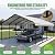 RITERYIFER 12x20FT Carport - Heavy Duty Canopy with Reinforced Galvanized Steel Frame & Roof, All-Weather Metal Car Port for 1 Car, Boats, Tractors, Pickup Trucks or Party Shelter,White