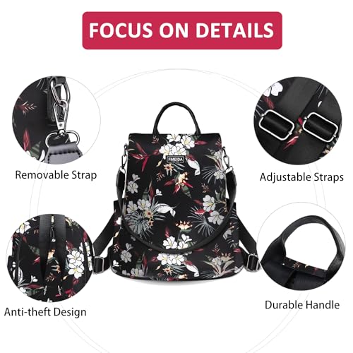 Image of Fmeida Work Backpack for Women Anti Theft Crossbody Bag Waterproof Travel Backpack Lightweight Daypack Fashion Convertible Backpacks Bookbag for College Supplies Mochilas de mujer