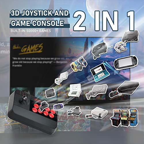 Classic Arcade Super Console Arcade X3 Has 3D Joystick Controller And Retro Game Console 2 In 1,Pre-Installed 50,000+ Games,Emuelec 4.5/Android 9.0/Coree 3 System,Supports 4K Uhd,Bt4.0 Plug And Play #TOP1