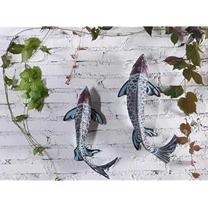 Set of 2 Koi Fish Decor Outdoor Statues Sculptures Antique Copper Garden Pond Fishes Art Metal Koi Fish Statue Outside Garden Décor Ornaments for Outdoors,Patio,Yard,Lawn,Pond,Home Decorations Set of 2 Koi Fish Decor Outdoor Statues Sculptures Antique Copper Garden Pond Fishes Art Metal Koi Fish Statue Outside Garden Decor Ornaments for OutdoorsPatioYardLawnPondHome Decorations