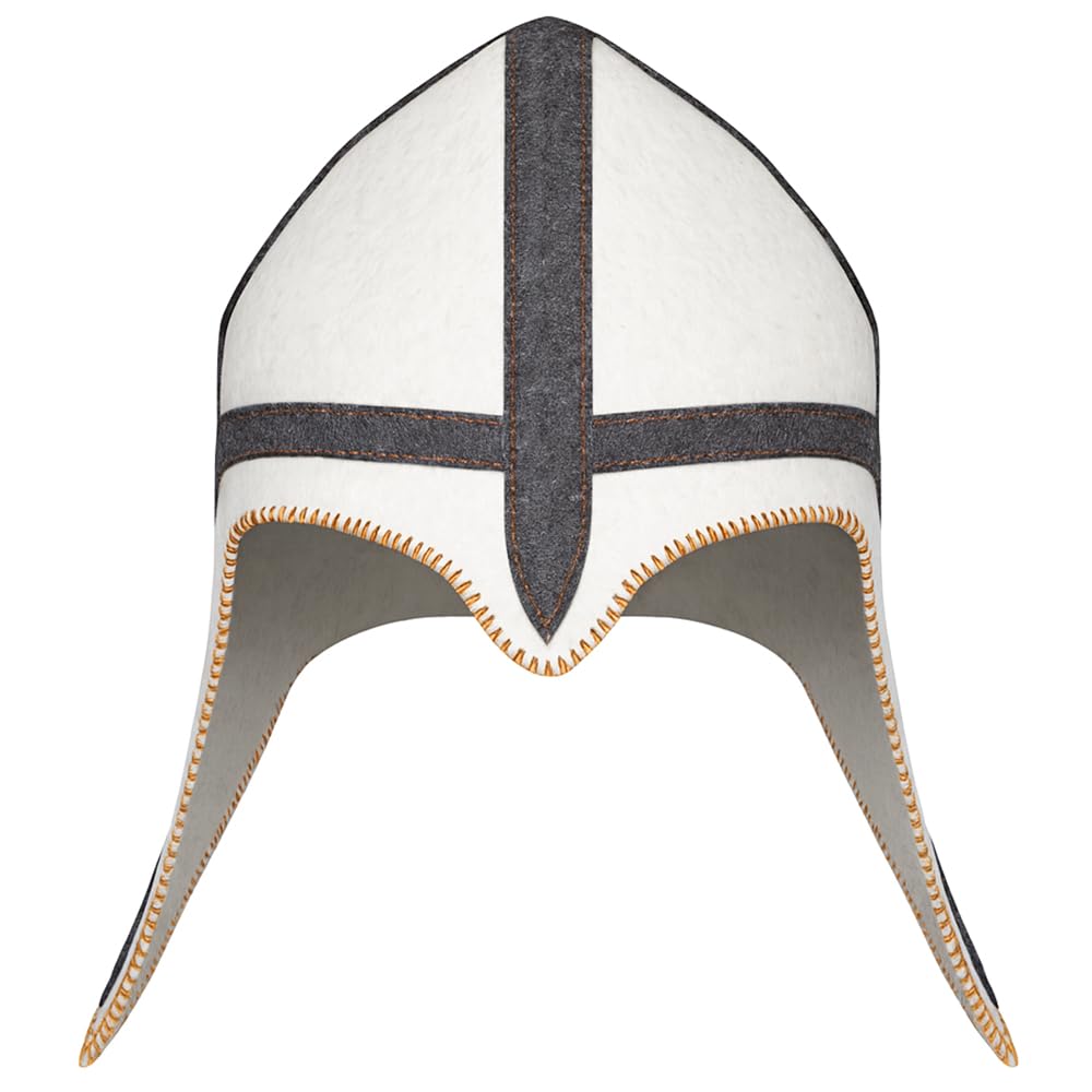 ASKOLD Wool Sauna Hat Viking Finnish Sauna Hat Ukrainian Banya Hat for Men Sauna Cap for Men Felt White