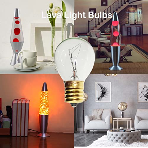 Wickyprince Lava Lamp Bulbs-6 Pack Intermediate E17 Base S11 120V 25W 150 Lumens Of Light Output，Replacement Bulbs For Lava Lamp,Glitter Lamps.dimmable #TOP4