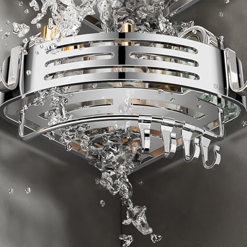 Étagère de douche d'angle Teksome en râtelier murale moderne pour salle de bain - 8