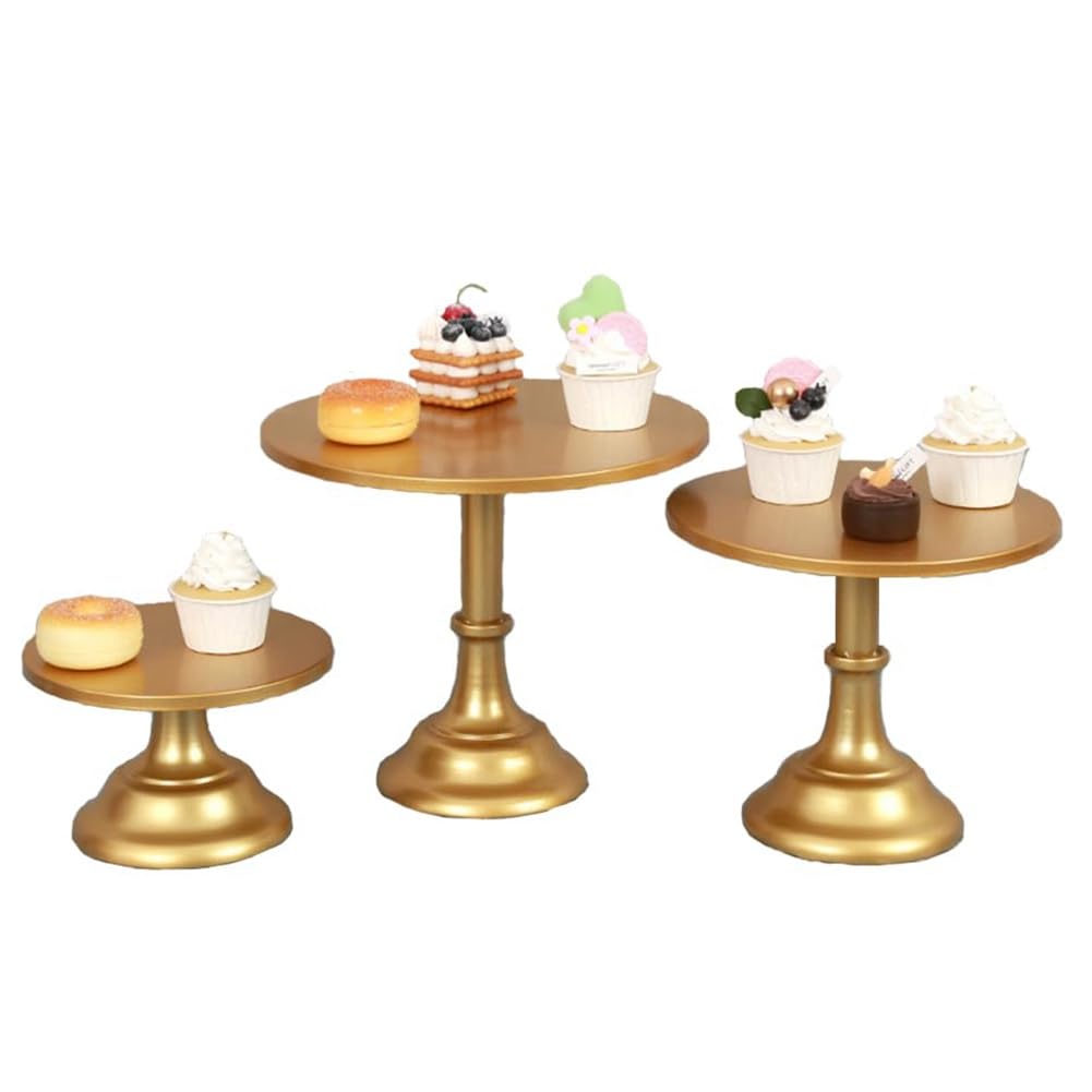 3 Pcs Metal Cake Stand Set Dessert Table Display Perfect Cake Tray for Baby Shower Wedding Birthday