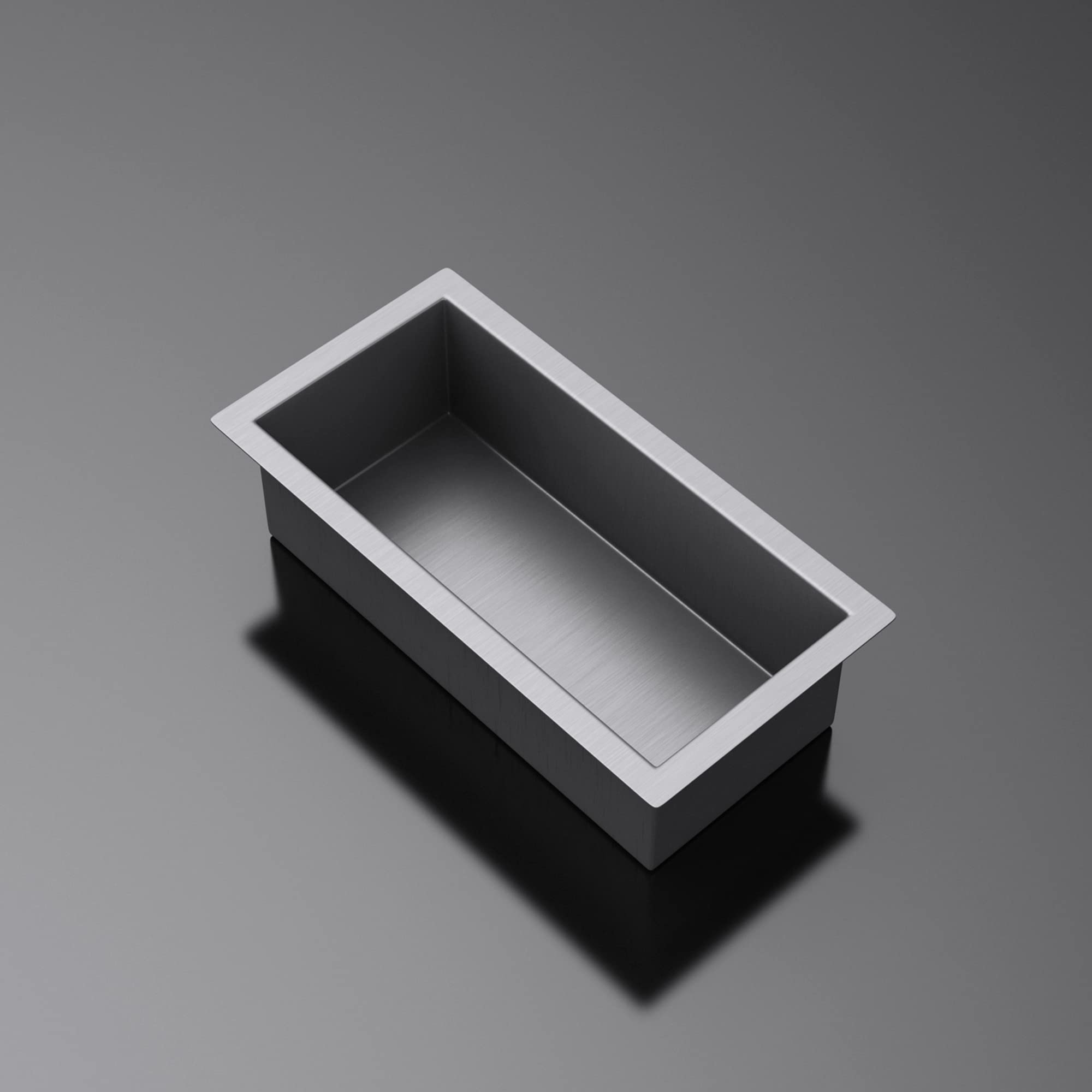 Mai & Mai Duschnische Bad aus Edelstahl Silber 15cm x 30cm x 8,3 cm | Wandnische Dusche Duschregal befliesbar, einfache Montage im Bad, Vertikal oder horizontal installierbar, MBK01