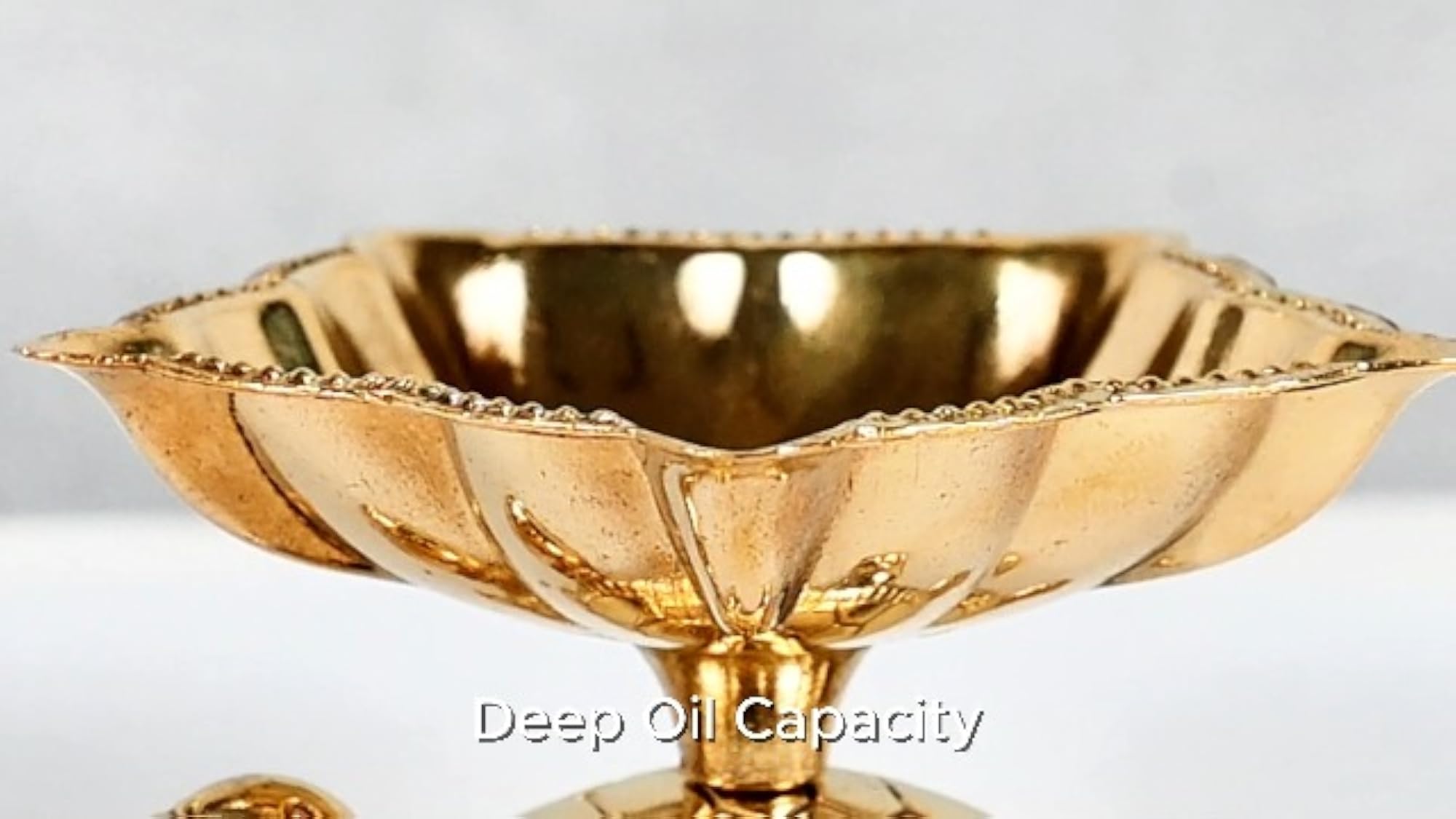 Brass Pancharti Diya on Turtle Base