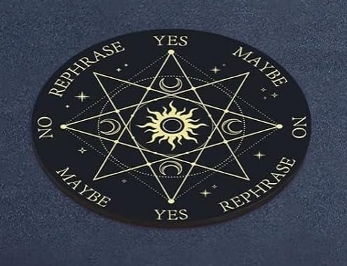 Image of Sun Board with Brass Pendulum | 9 Inch | Sun Board | Metaphysical Message Board | Acrylic Divination | Pendulum Assorted