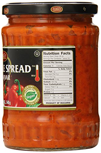 Zergut Ajvar, Hot, 19 Ounce
