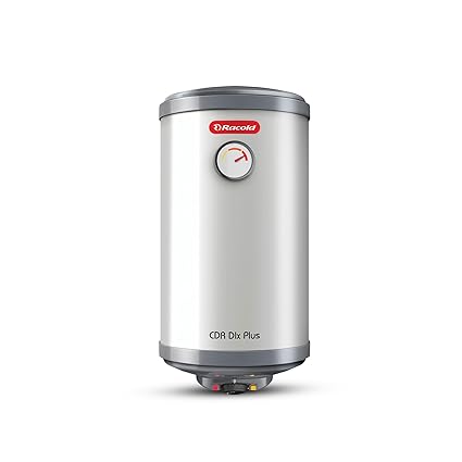 Racold CDR DLX Plus 25L Vertical Energy Efficient Storage Water Heater(Geyser) with Free Standard Installation & Pipes | Temperature Display | Temperature Knob | Titanium Enameled Coating