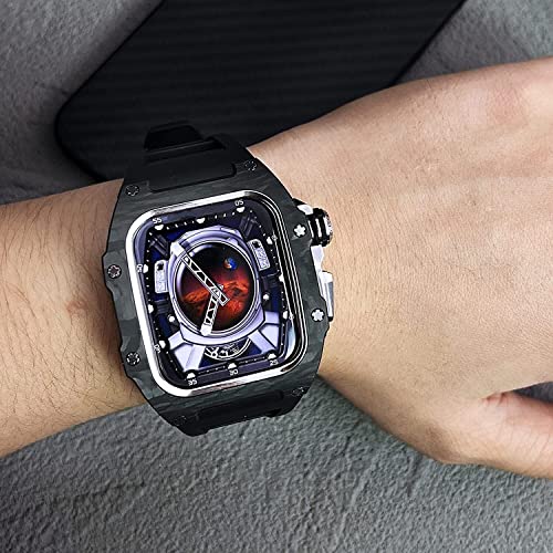 Kit modulation boîtier carbone et bracelet caoutchouc Apple Watch - 3