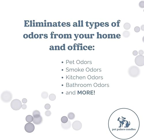 Miniatura 8 de Pet Palace Candles - Vela eliminadora de olores, aromas increíbles, 100% soja, neutralizador elimina olores de mascotas, humo, orina y más.