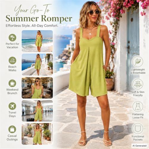 Overol de verano para mujer largo casual holgado con bolsillos 3