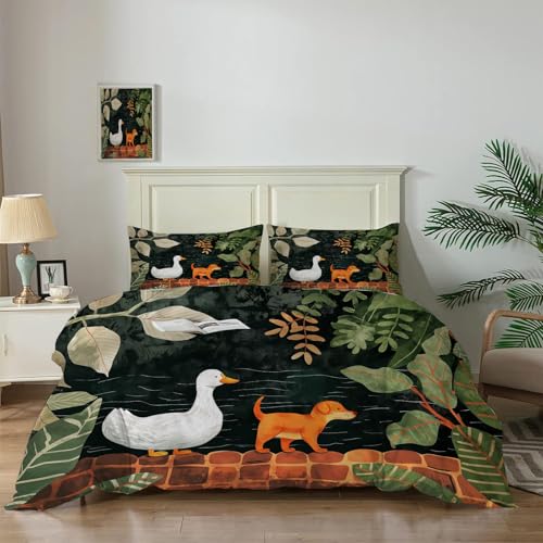 Parure de Lit 200x200 cm avec Fermeture Éclair microfibre anti-glisse