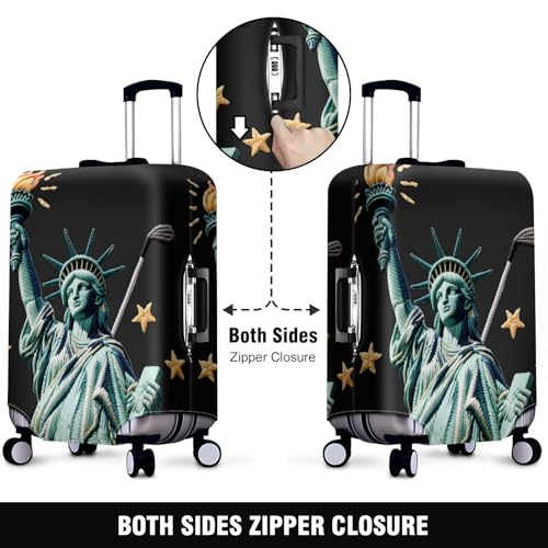 Travel Luggage Cover Suitcase Protector Scratch-Resistant Fit Not Included Suitcase American Cartoon S-19-21in2