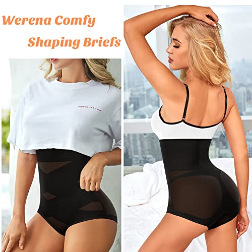 Image of Werena Tummy Control Shapewear Underwear for Women High Waisted Body Shaper Panties Shaping Briefs