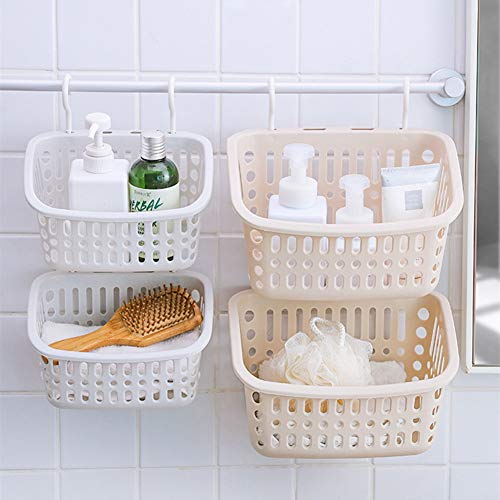 Bernese 3Pcs Plastic Hanging Shower Caddy Basket,Connecting Organizer Storage Basket,With Hook,For Bathroom Kitchen, Pantry, Bathroom, Dorm Room #TOP3