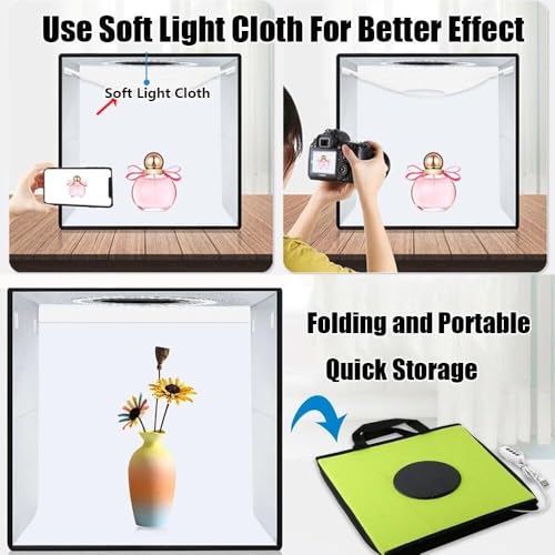 Photo Light Box portátil para fotografía plegable verde miniatura 6