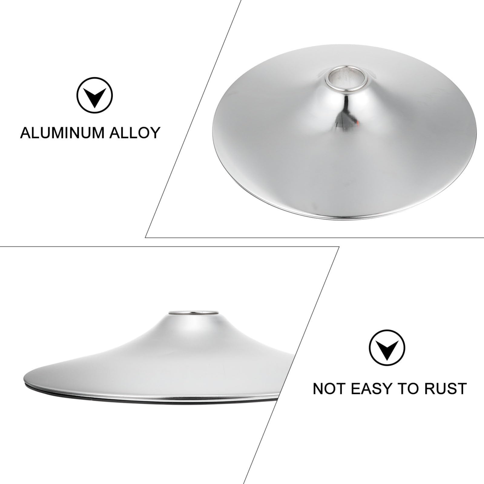 Generico Base Rotonda per Tavolo in Lega di Alluminio Pratica e Resistente, Accessorio per Sgabelli e Sedie Design Semplice per Studio e Arredamento Casa