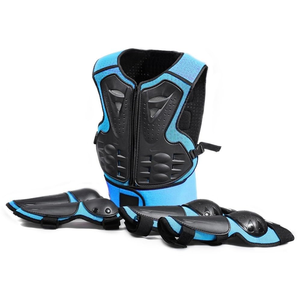 Kids Body Armor, Adjustable Motorcycle Chest Back Spine Protector Vest for Kids Dirt Bike, Scooter, Skate, Skiing, Sturdy and Durable for Ages 5-13