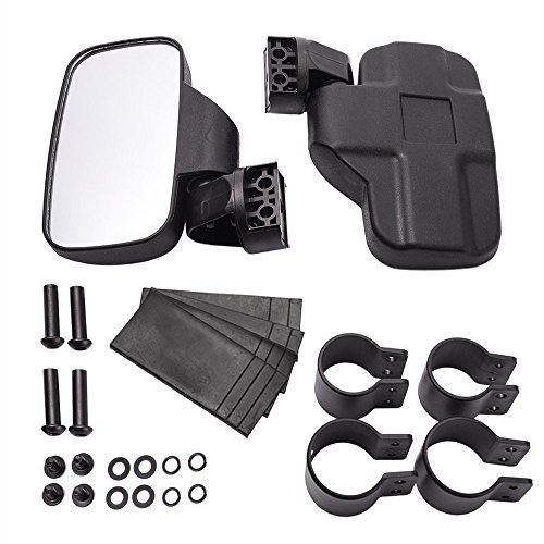 Okstno Set Of 2 Utv Rear View / Side Mirror Break Away Offroad Mirrors For 1.75 - 2 Inch Mount Polaris Rzr 900S Xp 1000 Can Am Maverick X3 Gator Mirrors #TOP1