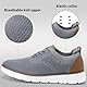 LEZTA Schuhe Herren Anzugschuhe Sneaker Oxfords Business Mesh Stoff Atmungsaktiv Sportschuhe Tennisschuhe Walkingschuhe Komfortabel Dunkelgrau 42 EU