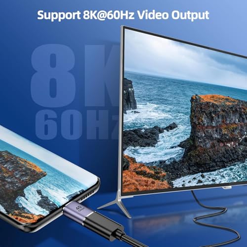 Image of REDWIND USB C Adapter, USB Type C Male to Female Adapter Extender Support 100W, 40Gbps, 8K@60Hz for Thunderbolt 4 /3, MacBook Pro /Air, Laptop, Tablet, Smartphone and More Type C Devices