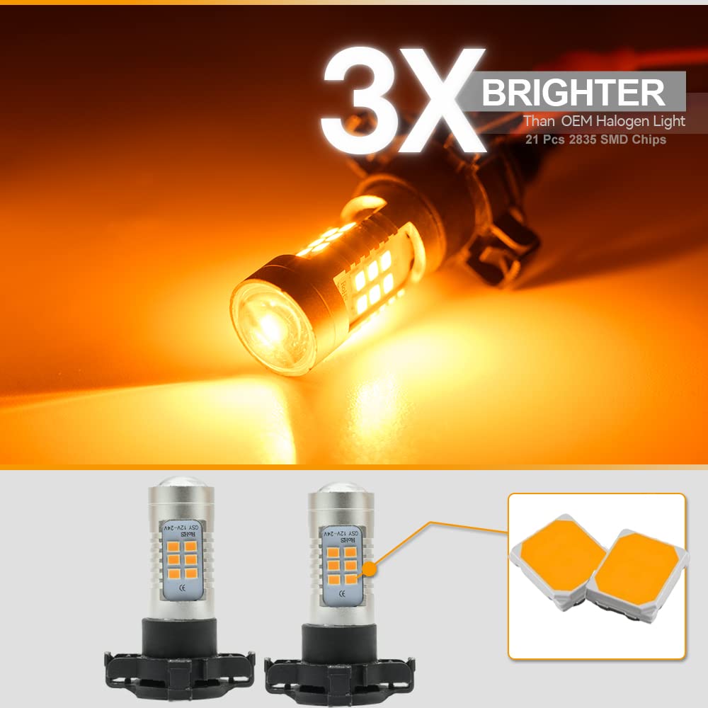 Indicatore faro anteriore a LED Lampadine PY24W Per Alfa Ro.meo Giulietta 940 Giulia 952 Stelvio 949 4C PY24W Led Ambra Indicatore di direzione Frecce Laterali