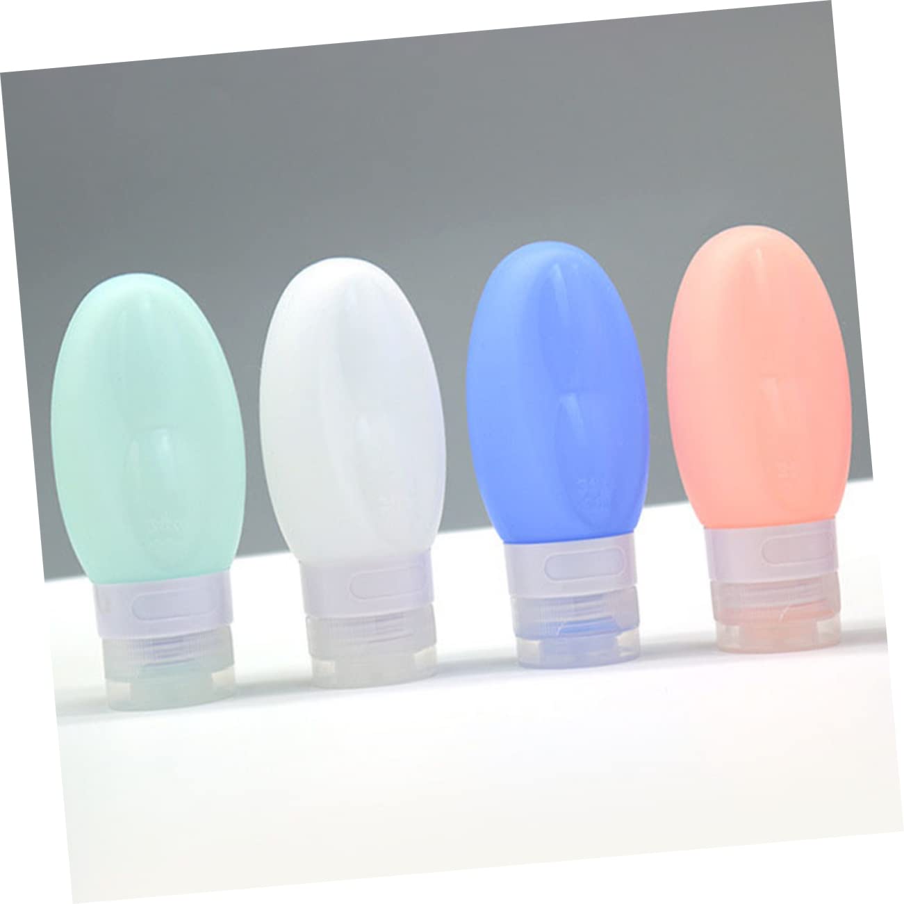 2 Set Bottiglie Viaggio Silicone Contenitori Squeezabili E Impermeabili Per Shampoo E Lozioni Per Cosmetici E Toiletries Viaggio Rosa Bianco 4 Pezzi*2