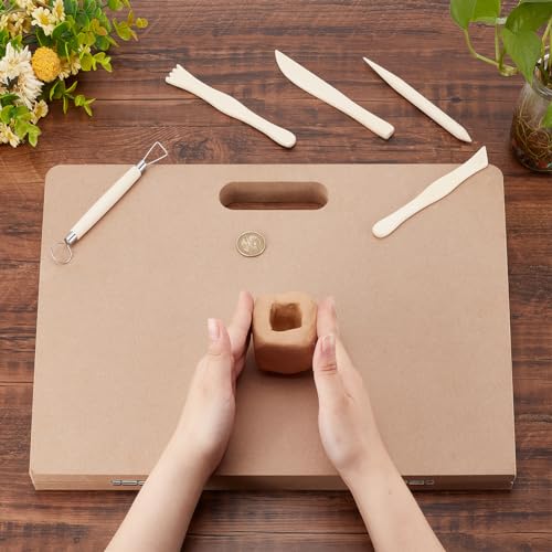 BENECREAT 42x32x2.7cm Wood Clay Wedging Board - Image 3