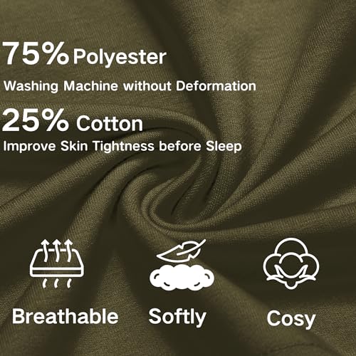 Image of Deyeek 5.5 Inch Mens Pajama Shorts Sleep Cotton Lounge PJ Lightweight Elastic Waist Drawstring Nightwear Bottom with Pockets