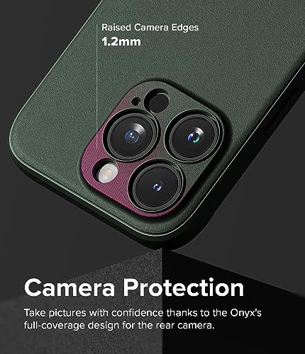 Ringke Onyx [Feels Good in The Hand] Compatible with iPhone 15 Pro Case, Anti-Fingerprint Technology Prevents Oily Smudges Non-Slip Enhanced Grip Precise Cutouts for Camera Lenses - Dark Green - Thumbnail 5