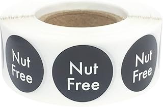 Nut Free Labels .75 Inch Round Circle Dots 500 Adhesive Stickers