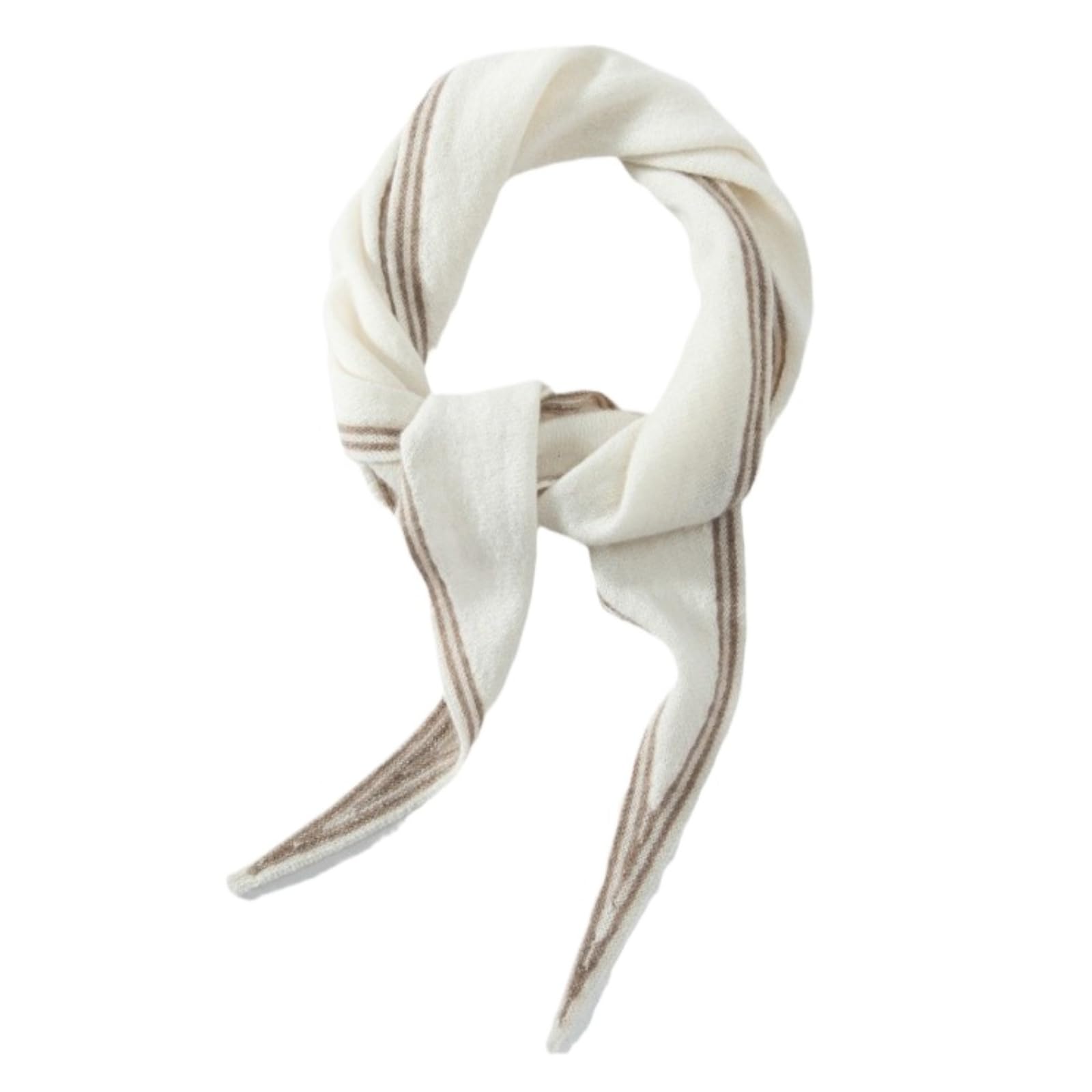 ThiCc Knitted Triangle Scarf for Women - Minimalist Cashmere Shawl Versatile Neck Warmer Cozy Headscarf Elegant 2-in-1 Neck Wrap Stylish Neckerchief Old Money Aesthetic (White)