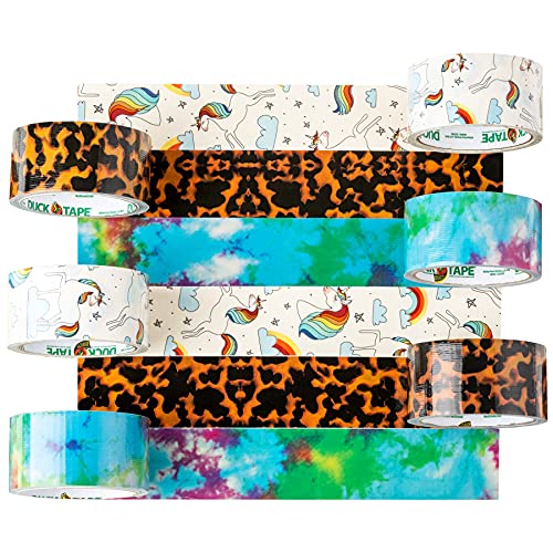 Image of Duck Tape Pattern Colours Whimsical Unicorns. Arts & Crafts, DIY, Crafts, Gift Wrapping, Decorative, Scrapbook, Scrapbooking, Bullet Journal, Planner, Party, Festivals, Decoration - 48mm x 9.1m