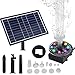 Forever Speed 7W LED Solar Teichpumpe mit Lichtern Kit Solar Springbrunnen Pumpe mit Batterie Solar Wasserpumpe für Garten, Teich, Kleiner Teich, Maximale Wassersprühhöhe 0.85M 230 L/H