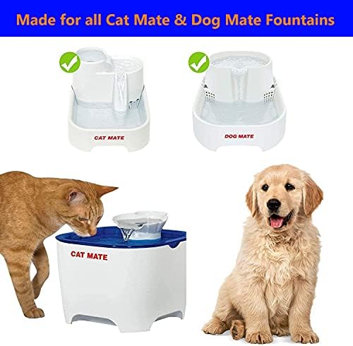 Cat Mate and Dog Mate Filter Cartridges (2 Pack) - Genuine Replacement Filter Cartridges for All Cat Mate and Dog Mate Fountains